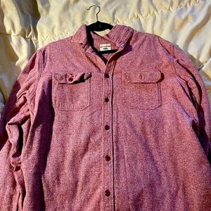 Old navy red button down shirt. No damage.